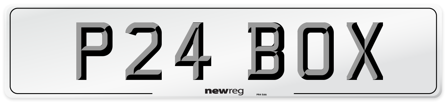 P24 BOX Number Plate from New Reg